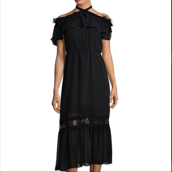 LIKE NEW Nanette Lepore Halter Cold Shoulder Dress - Picture 5 of 7